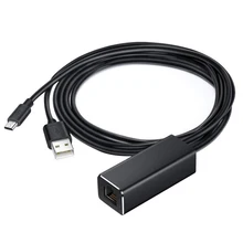 Микро USB для RJ45 Ethernet адаптер ТВ палка сетевой конвертер совместимый для огня ТВ/Chromecast