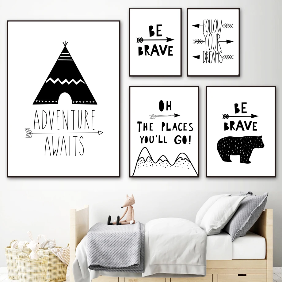 Be-Brave-Follow-Your-Dream-Motivation-Quote-Canvas-Painting-The-Places-You-ll-Go-Home-Decor (1)