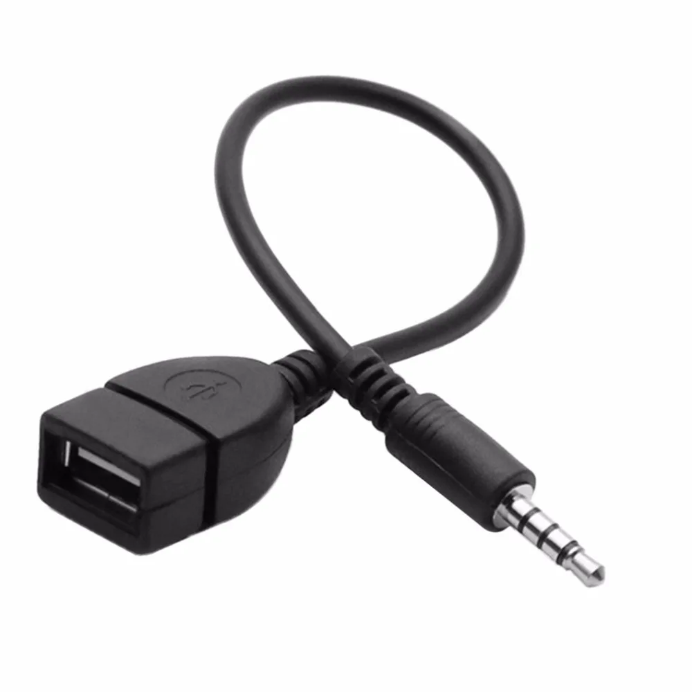 Портативный автомобильный аудио конвертер адаптер AUX 3 5 мм штекер USB кабель для