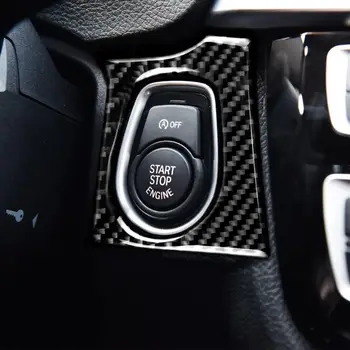 

Carbon Fiber Trim Engine Start Button Sticker Interior Cover for bmw 3 4 Series 28GC