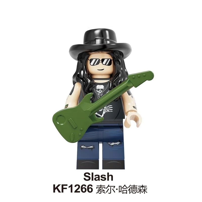 Строительные блоки рок-группа guns N' Roses Axl Rose Slash DJ Ashba Tommee Stinson Frank Ferrer фигурки подарок для детей игрушки KF6105