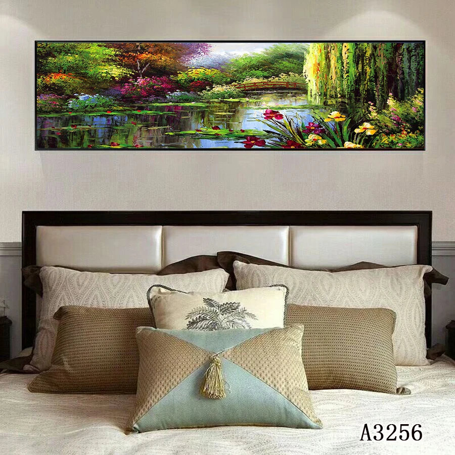 

Modern Abstract Oil Painting Print on Canvas European style Lake Landscape Canvas Art Printing Wall Art Picture for Home Decor