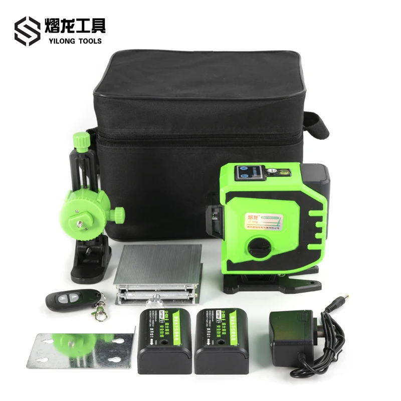 

Green Laser Level Powerful 12 Lines 3D Self-Leveling Horizontal&Vertical Cross Lines 360 Degrees Rotary Adjustment