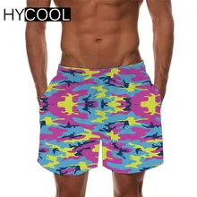 HYCOOL, крутые разноцветные купальные костюмы с камуфляжным принтом, женские купальные костюмы, бандо, комплект бикини, мужские летние пляжные шорты, одежда для купания