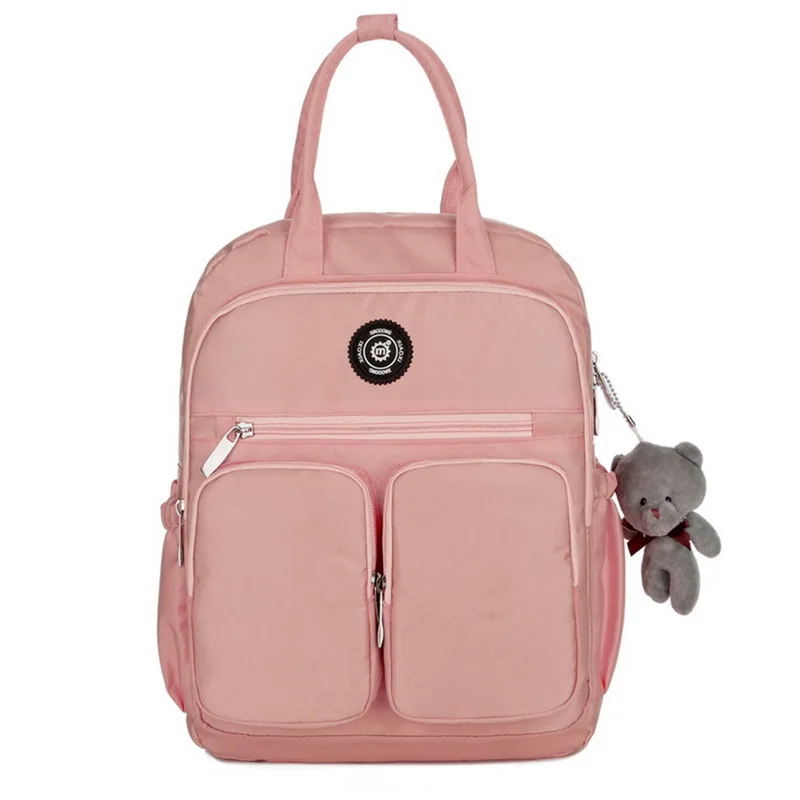 SHUJIN, женские рюкзаки,, нейлон, с буквенным принтом, портативный, женский рюкзак, большой, вместительный, для путешествий, сумка через плечо, женский рюкзак - Цвет: Pink 2