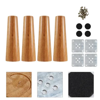 

1 Set Nordic style Table Feet Furniture Legs Oak Solid Wood Sofa Cabinet Foot