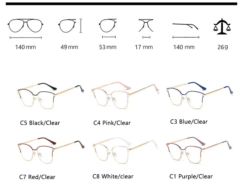 Модные прозрачные очки кошачий глаз, металлическая полая рама, женские очки, художественный стиль, оправа для очков