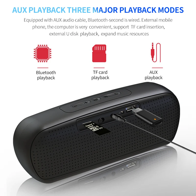 Матовый материал Bluetooth динамик водонепроницаемый портативный открытый беспроводной сабвуфер мини Музыкальная Коробка Поддержка TF карта FM радио AUX