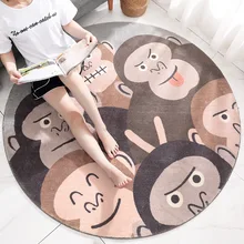 Флисовый круглый дверной коврик для гостиной, ванной комнаты, детской спальни, ковры, компьютерный стул, коврик для пола, украшение