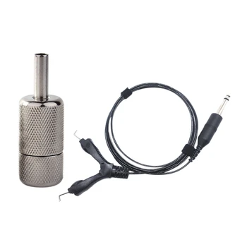 

2 Pcs Tattoo Accessories: 1 Pcs Stainless Steel Tattoo Machine Grip Tube 25mm & 1 Pcs 2M Heavy Duty Soft Tattoo Clip Cord Tattoo