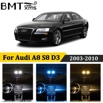 

BMTxms 26Pcs Car LED Interior Lights Kit For Audi A8 S8 D3 4E quattro Saloon (2003-2010) led License plate Lamp Bulbs
