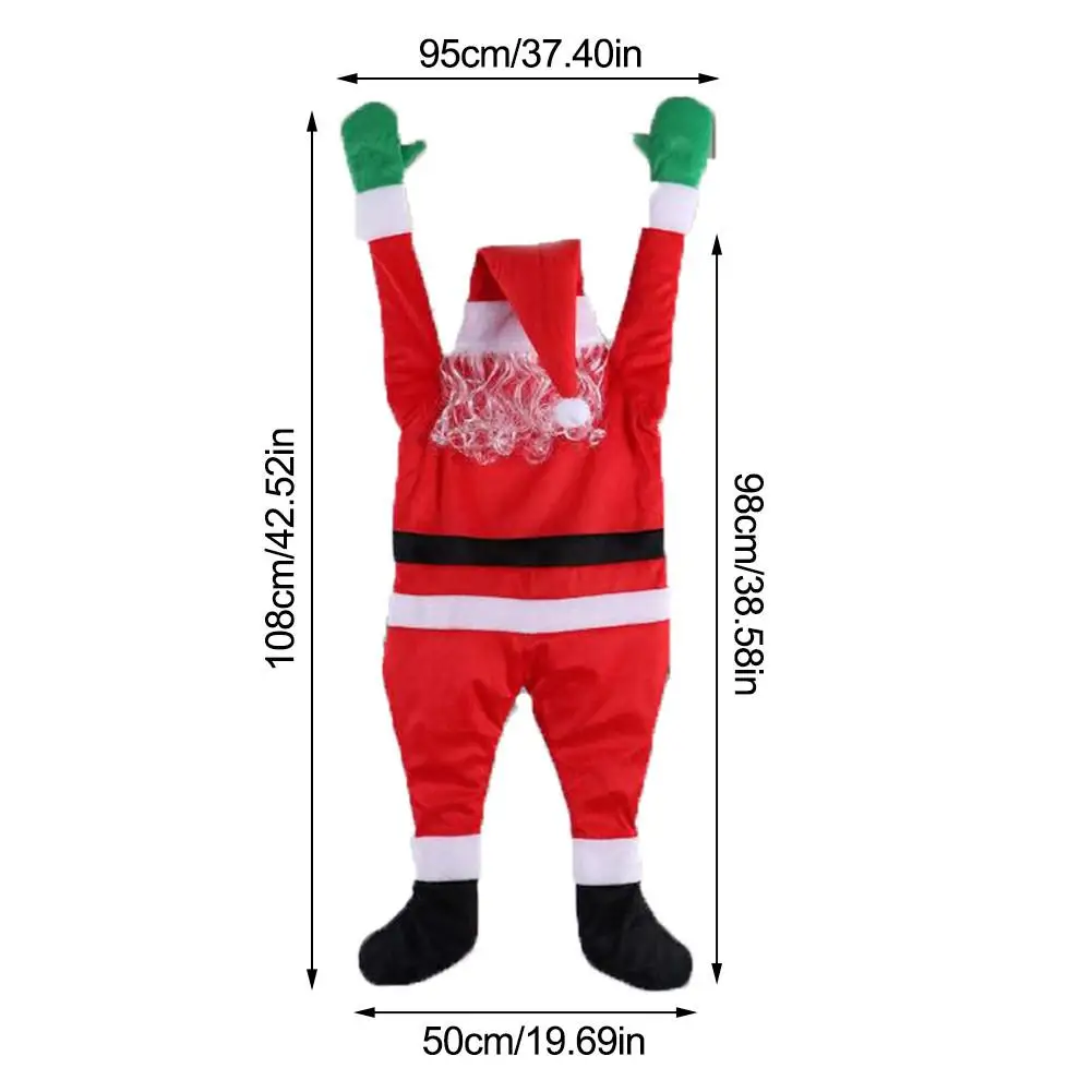 Christmas Hanging Santa Claus Clothes For Home Outdoors Indoors Christmas Decoration
