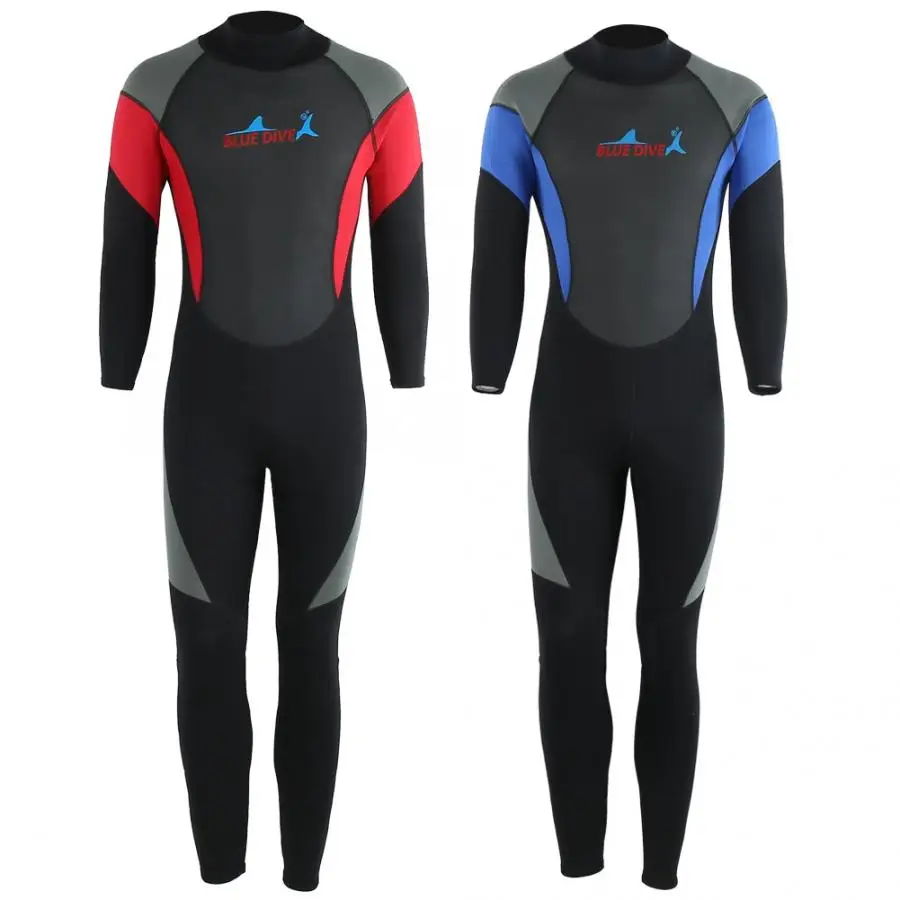 Diving Suit Full Bodysuit Wetsuit 3mm Neoprene Stretchy Swimming Long Sleeve Keep Warm Sunscreen Snorkeling Wet | Спорт и