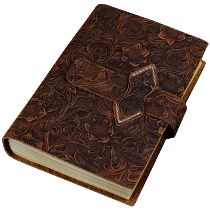 

Vintage Handmade Leather Diary Notebook Sketch Travel Diary Blank Writing Paper Notebook Gift Stationery