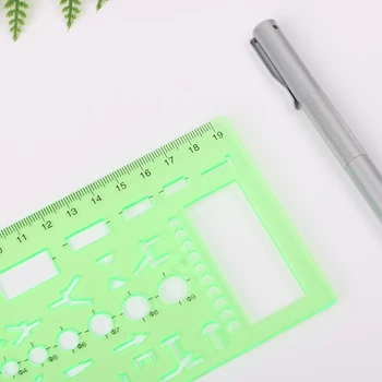 

Plastic Geometric Template Ruler Stencil Measuring Tool For Electrician Formwork DXAB