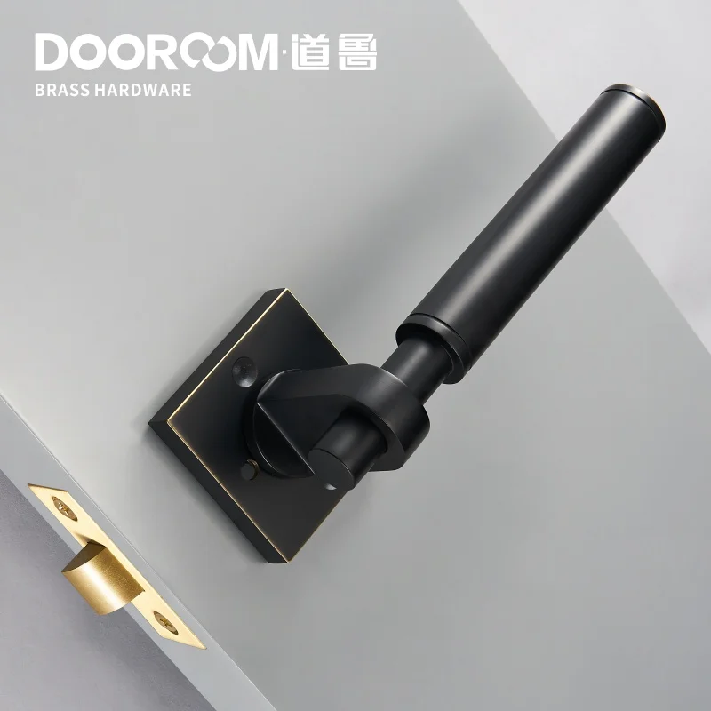 Набор латунных дверных рычагов Dooroom современный интерьер двойной деревянный