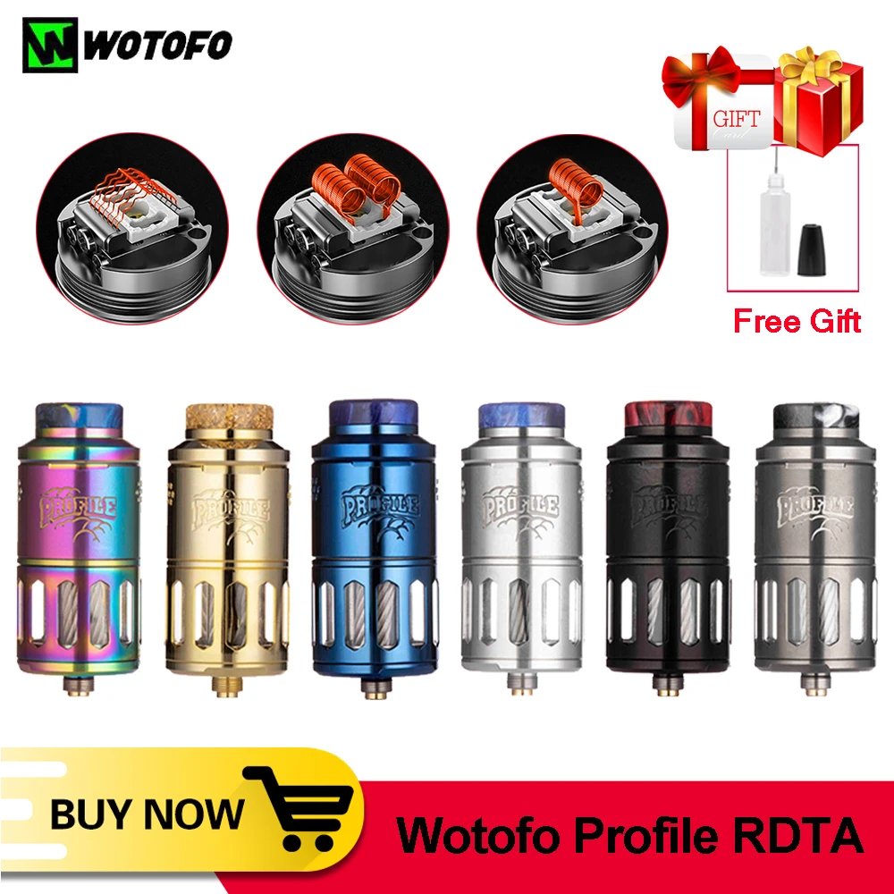 Оригинальный резервуар для электронной сигареты Wotofo Profile RDTA 6 2 мл испаритель