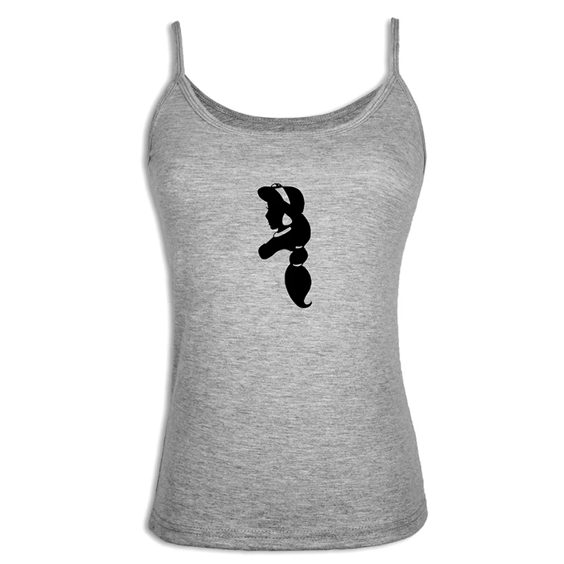 jfSingletS470G Ретро арт девушка Rise Camis Аладдин и волшебная лампа Принцесса Жасмин дамы сексуальный жилет майка хлопок на бретельках Топы подарок - Цвет: jfSingletS470G
