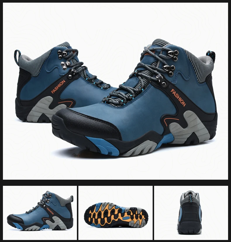 Для мужчин Треккинговые ботинки Водонепроницаемый кожа Обувь восхождение& Рыбная ловля Обувь Новые Популярные Уличная обувь
