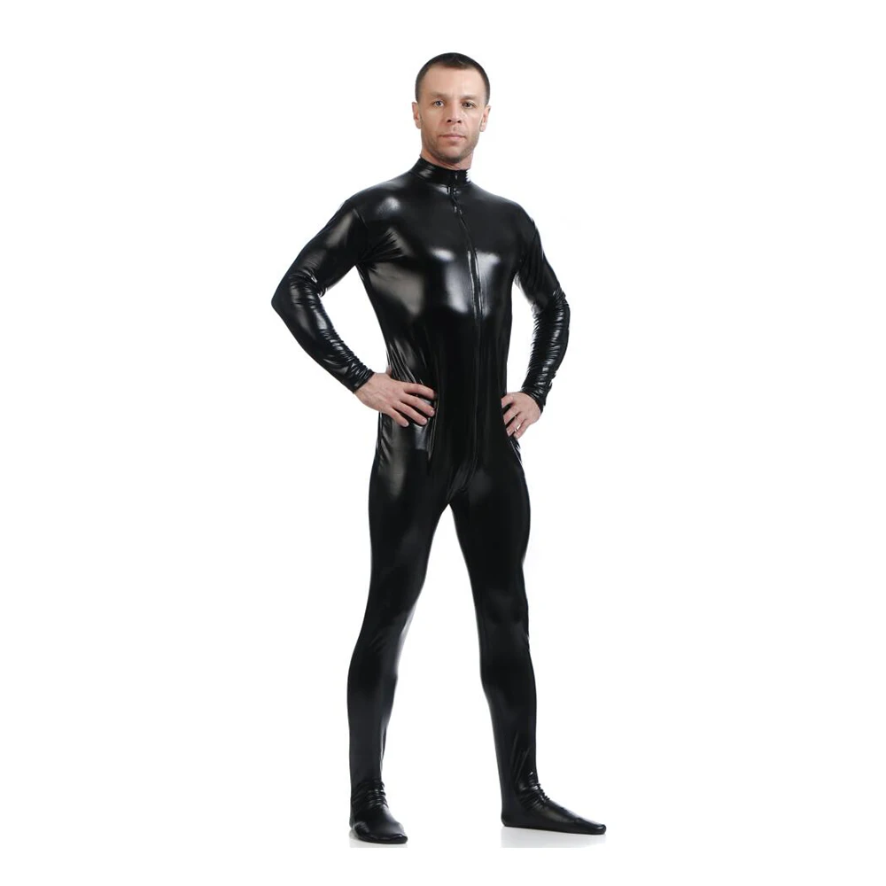 Cosplay&ware Customize Exotic Zentai Suit Womens Unitard Turtleneck Catsuits Metallic Footed Zipper Bodysuit Dancewear Hoodless -Zentai shop online H4979d4353a154ed293fe7f9f16383a4cR.jpg