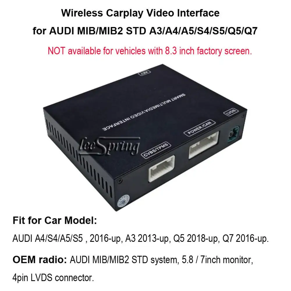 Беспроводной видеоинтерфейс Carplay для AUDIA3-A8/S4/S5/Q3/Q5/Q7 - Цвет: LHQ-AD320C-B9