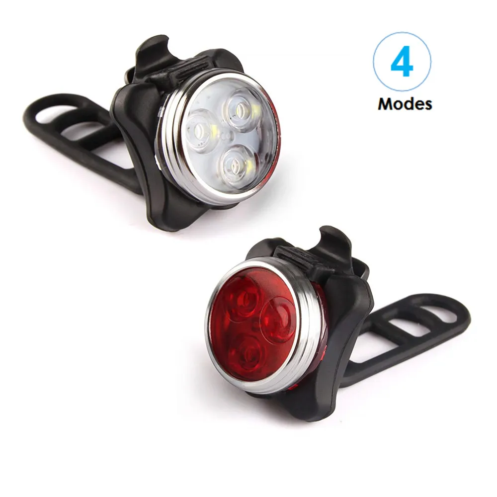 4 Modes Bicycle Light USB Rechargeable LED Bike Light Flashlight Super Head Front Headlight and Tail Clip Light Lamp Waterproof 4 Modes Bicycle Light USB Rechargeable LED Bike Light Flashlight Super Head Front Headlight and Tail Clip Light Lamp Waterproof