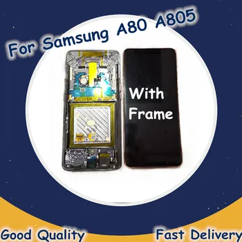 

Original LCD For Samsung Galaxy A80 LCD Display Touch Panel Digitizer Display For Samsung A80 A805 LCD Replacement With Frame