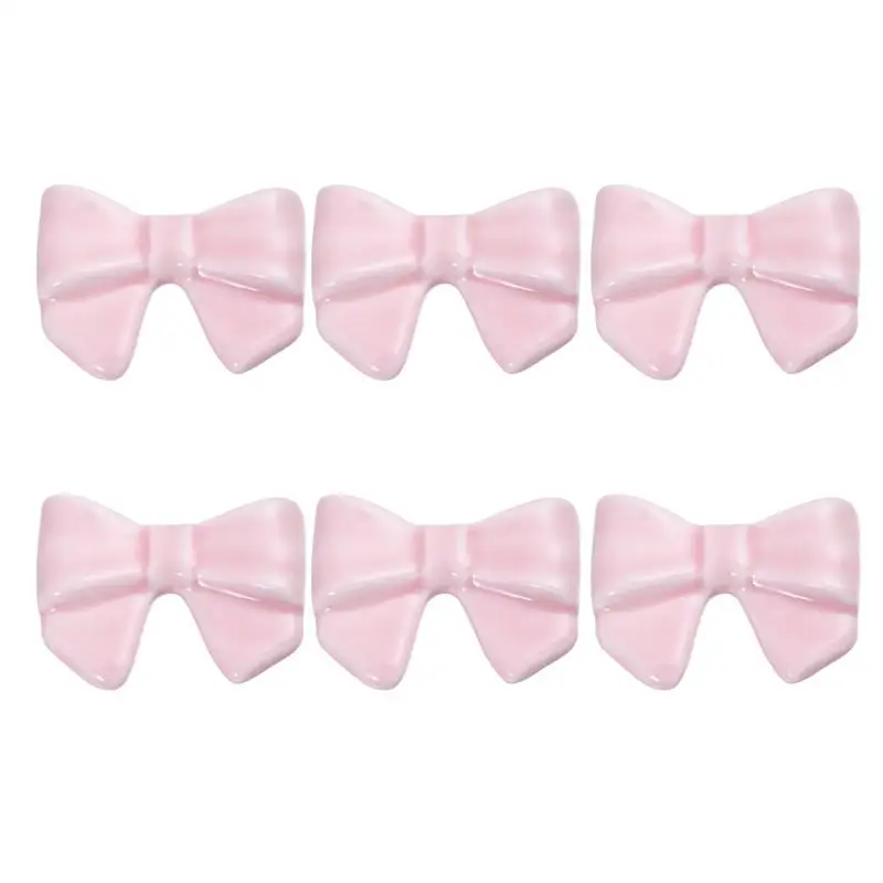 Bow knot 6 шт. керамическая подставка для палочек для еды Милая Клубничная форма палочки для еды держатель креативные палочки для еды отдых домашняя отделка кухни орнамент - Цвет: Bow knot