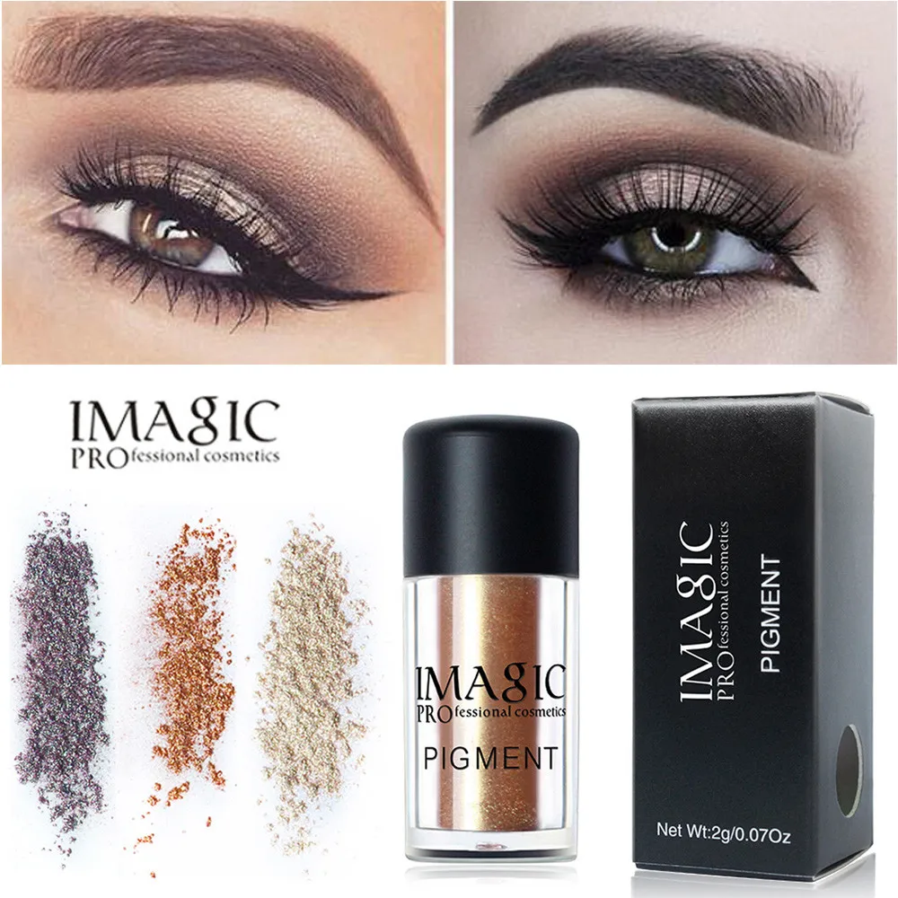 Imagic Cosmetics Тени Для Век, цветные Тени Для макияжа, профессиональная блестящая пудра Для Век, 9 цветов, палитра Для макияжа