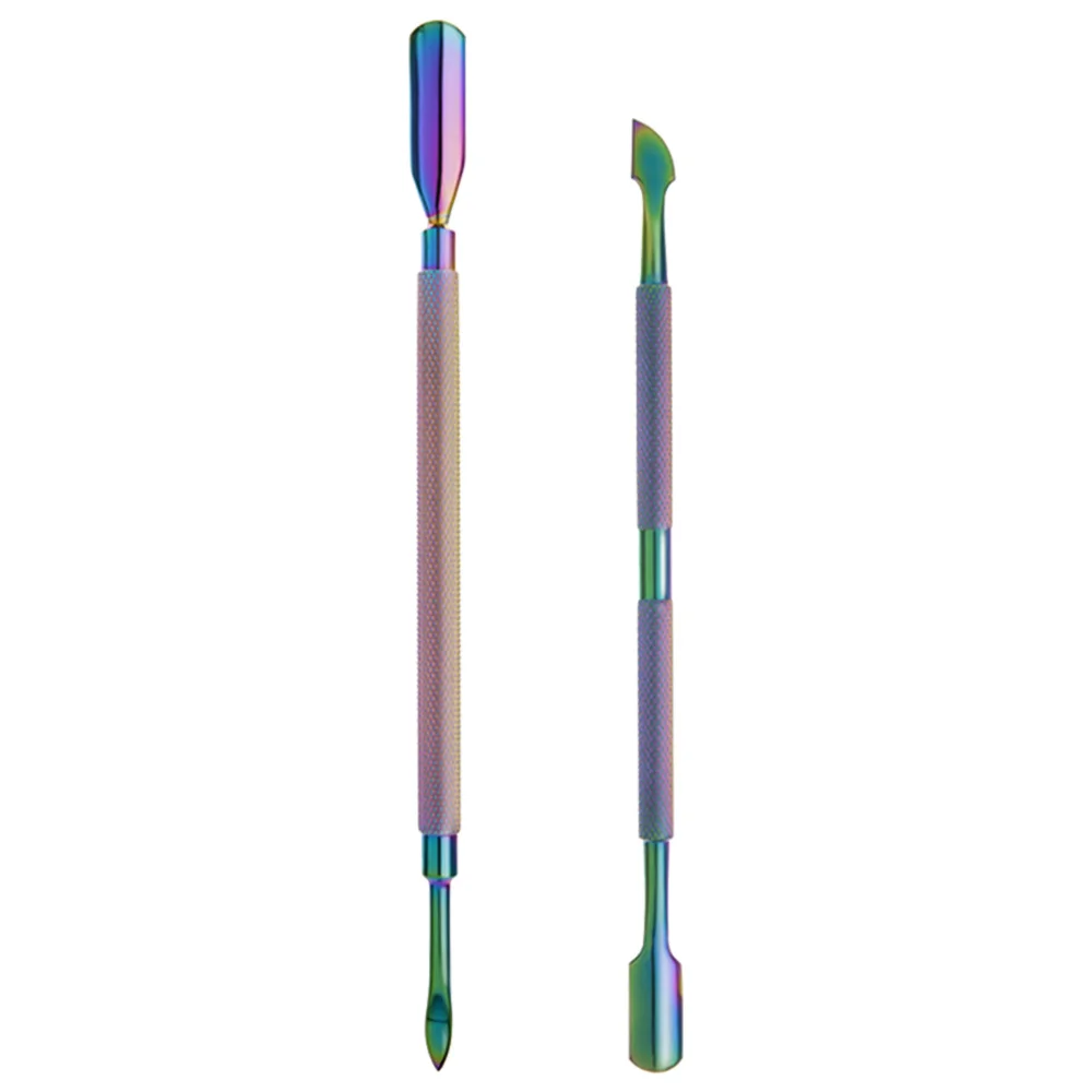 

2PCS Nail Tool Polished Stainless Steel Dead Skin Remover Cuticle Peeler Manicure Tools Cuticle Pusher Set for Salon