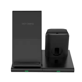 

3 in 1 Wireless Charger Dock Multifunction Qi 7.5W Fast Wireless Charging Stand for Phone / Watch / AirPods- X6HA