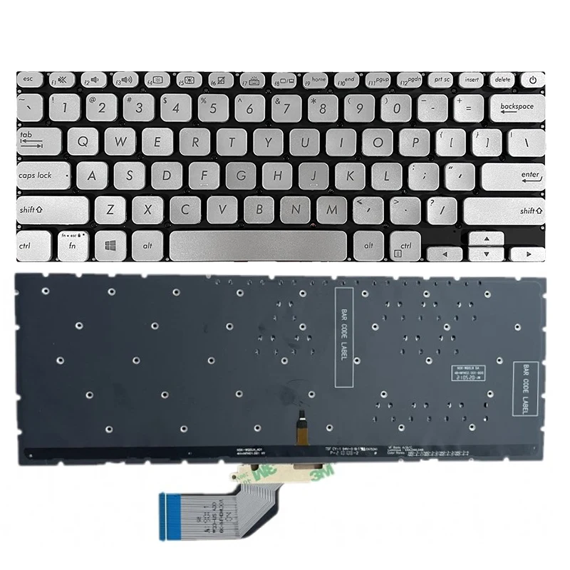 

US laptop keyboard FOR Asus S13 S330 S330FA adol13 adol13u adol13f X330UA backlit silver
