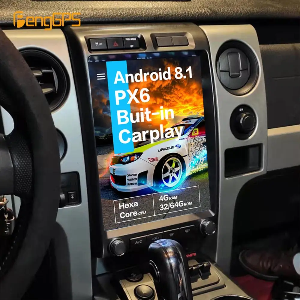 Tesla экран Android PX6 для Ford Raptor F150 2009- Автомобильный мультимедийный плеер радио без DVD gps навигация головное устройство аудио