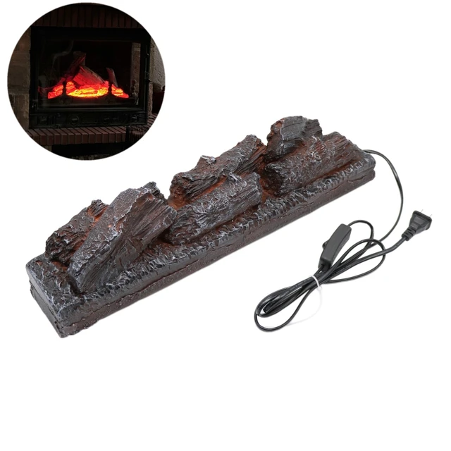 Chauffage électrique avec effet bois, accessoires de décoration, faux feu,  design flamme, fausse cheminée - AliExpress