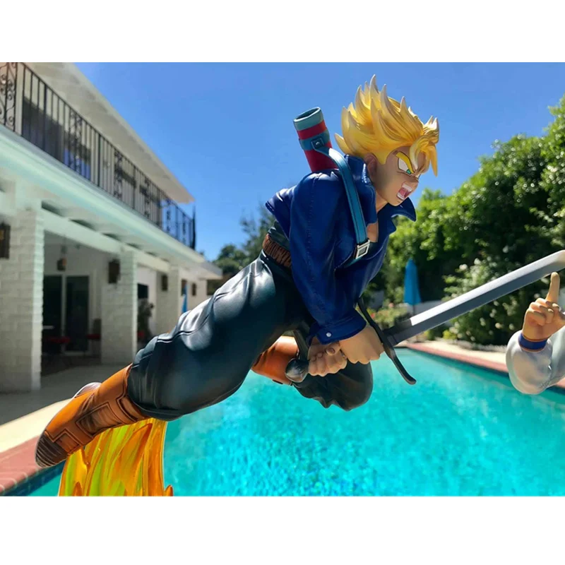 Dragon Ball Z Saiyan Statue Torankusu trunks VS Son Goku GK полноразмерная портретная резиновая фигурка героя Коллекционная модель игрушки Q978