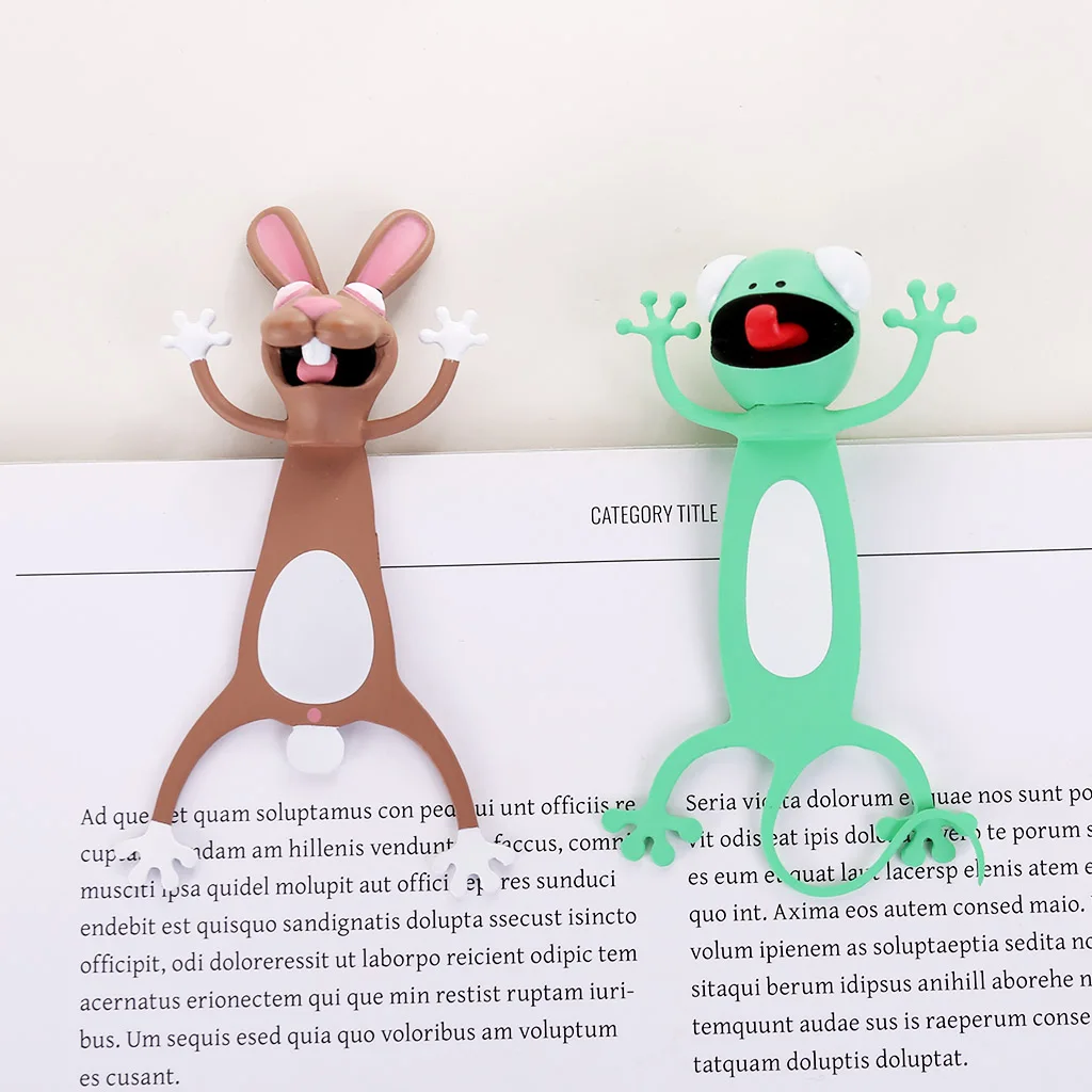 3D стерео мультфильм милые животные закладки Милая кошка, кролик Забавный студенческий подарок для детей