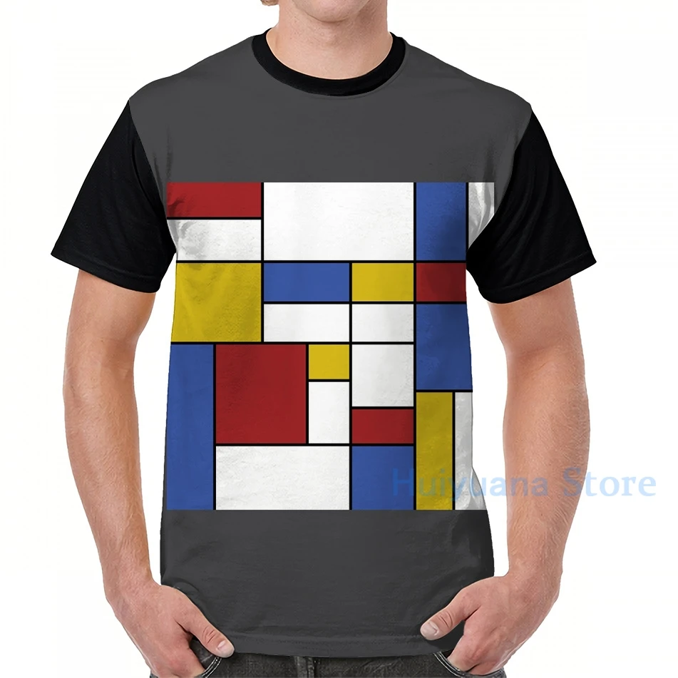 Футболка с графическим принтом Mondrian мужские топы женские футболки Забавный