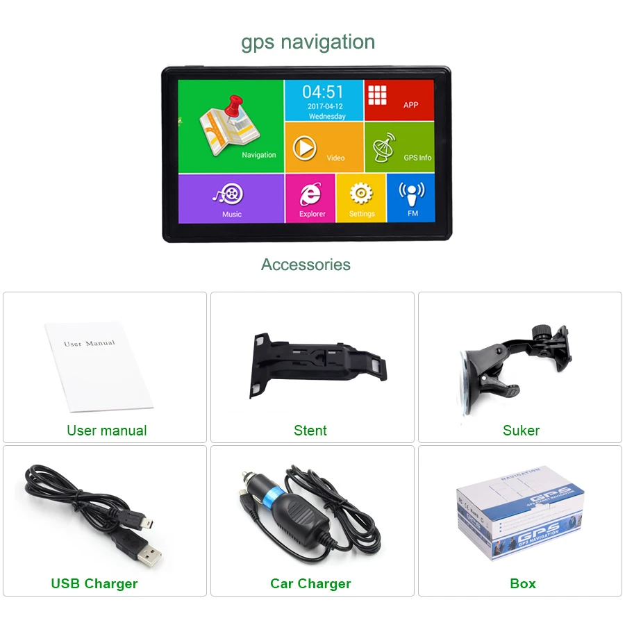 Anfilite 7 дюймов HD емкостный сенсорный экран 800*480 Android Bluetooth WI FI грузового