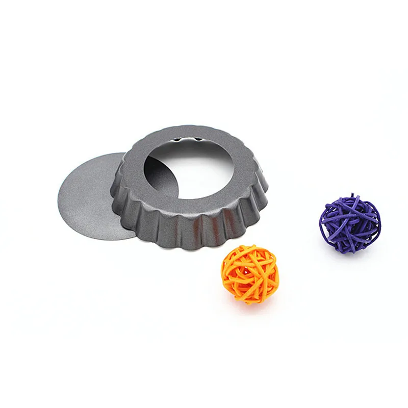 4inch Non-stick 3 colors Tart Mold Quiche Pan Removable Round Cake Mould Pans with Loose Bottom Pie Pan Muffin Cake Pan03