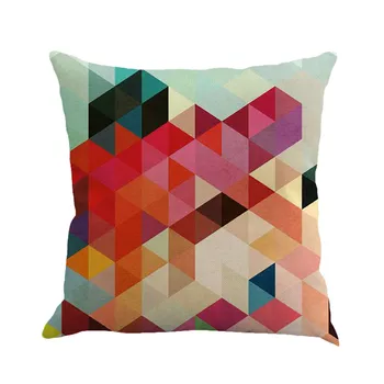 

Geometry Painting Linen Cushion Cover Throw Pillow Case Environmental Protection Sofa Home Decor Новогодние Наволочки Hot