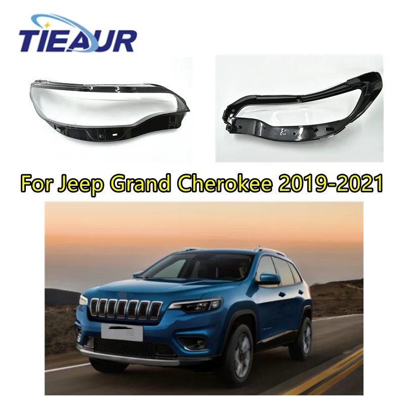 For Jeep Grand Cherokee 2014-2021 Left Side Headlamp Clear Lens Cover+Glue