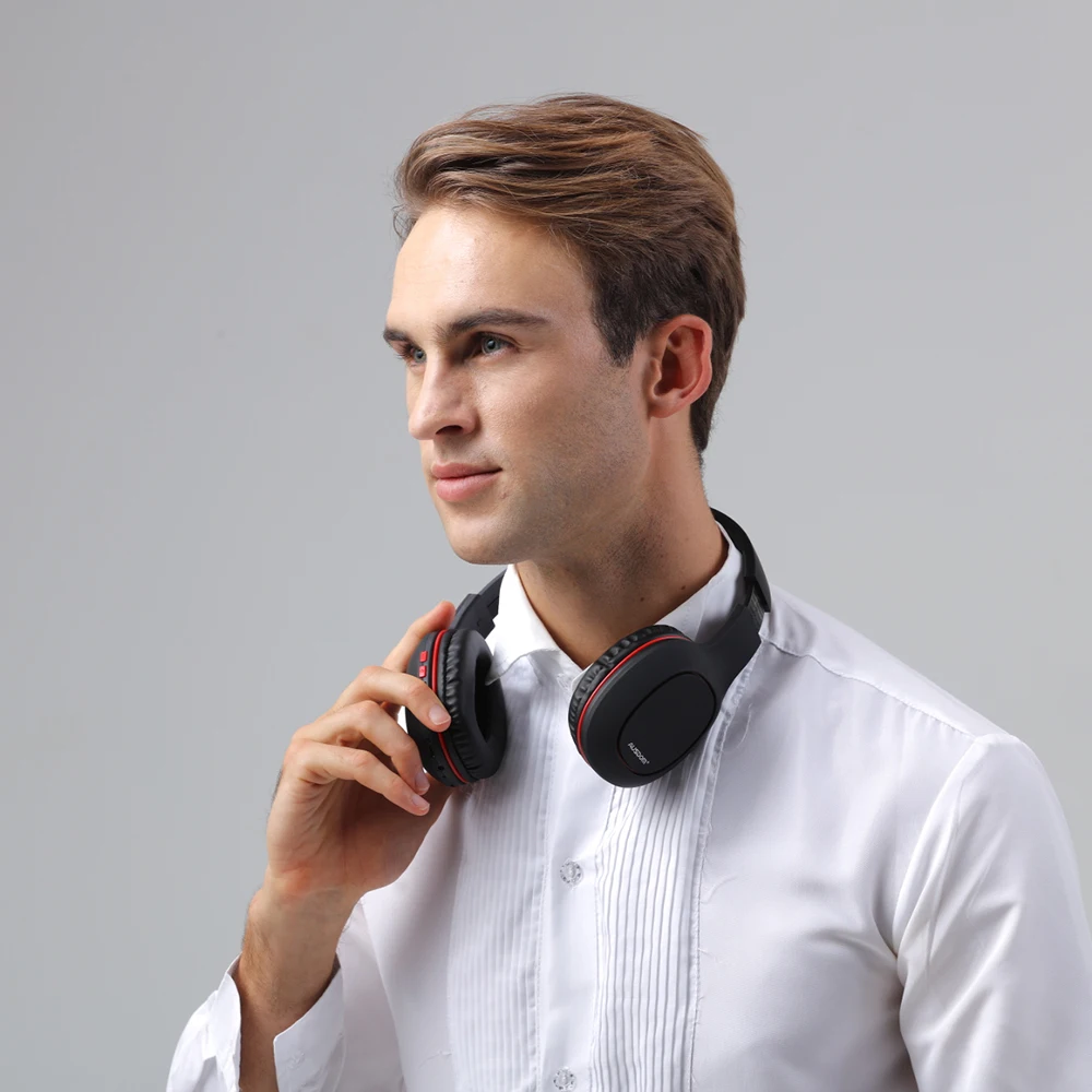 Ausdom Новинка M09 беспроводные Bluetooth наушники стерео гарнитура складная Поддержка TF