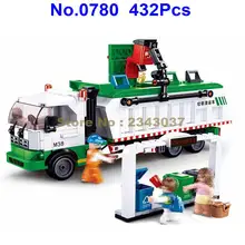 0780 432 шт городской мусоровоз классификация 100 карт Обучающие строительные блоки игрушки
