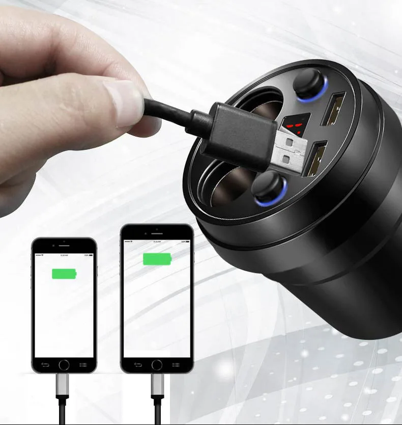 Автомобильное зарядное устройство для iPhone мобильный телефон громкой связи fm-передатчик Bluetooth автомобильный комплект lcd MP3-плеер двойной USB Автомобильное зарядное устройство