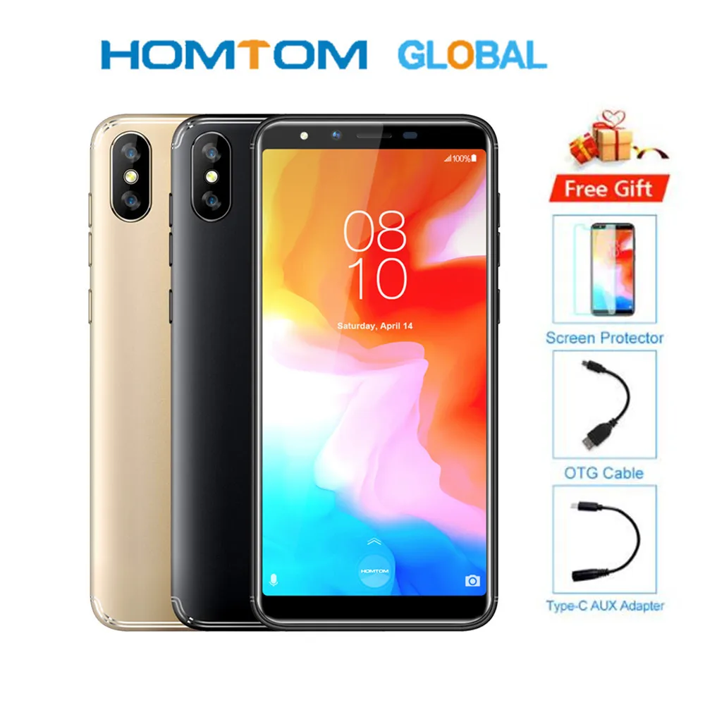 

HOMTOM H5 MT6739 Quad-core 32GB+3GB 5.7" Inch smartphone 3300mAh Fingerprint Recognition 13MP + 8MP mobilephone