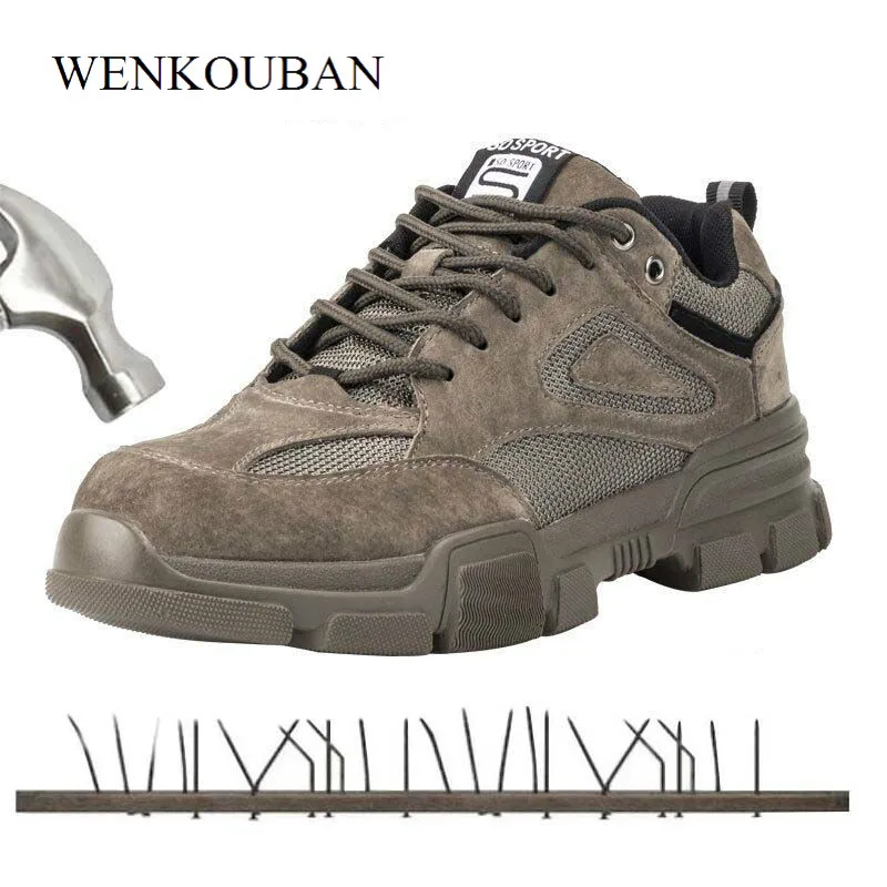 

Winter Shoes Men Steel Toe Work Safety Shoes Male Outdoor Sneakers Construction Puncture Proof Ankle Boots zapatos De Seguridad