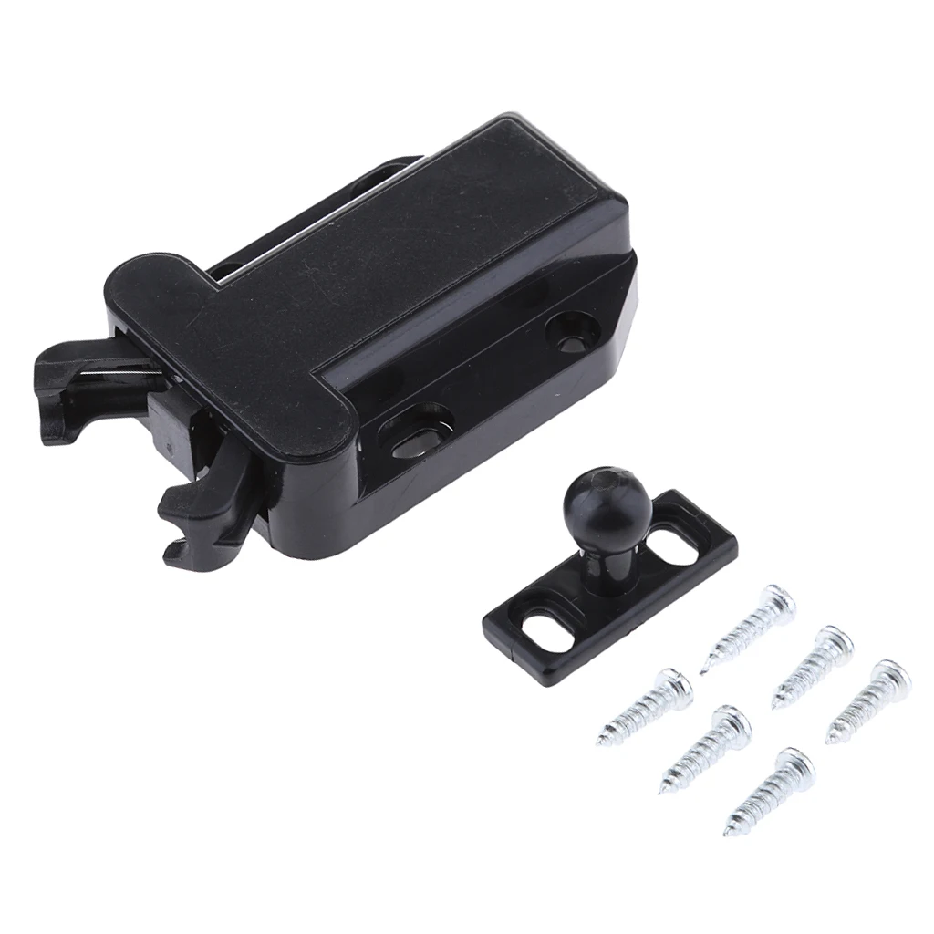 1 Set Touch Latch Push To Open Door Latch Non-Magnetic Safe Push Latch Black