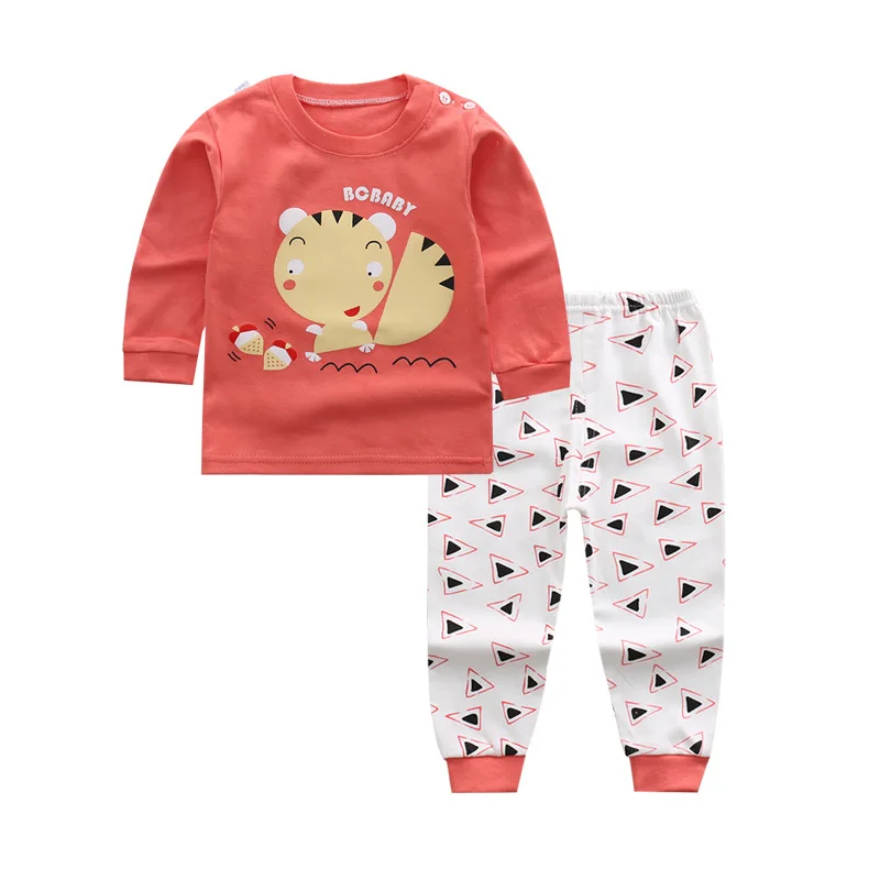 Пижама для новорожденных; сезон осень-зима; пижамные комплекты с длинными рукавами для мальчиков; Пижамный костюм для девочек; хлопковые комплекты одежды для малышей; 3M6M9M18M24M - Цвет: Черный