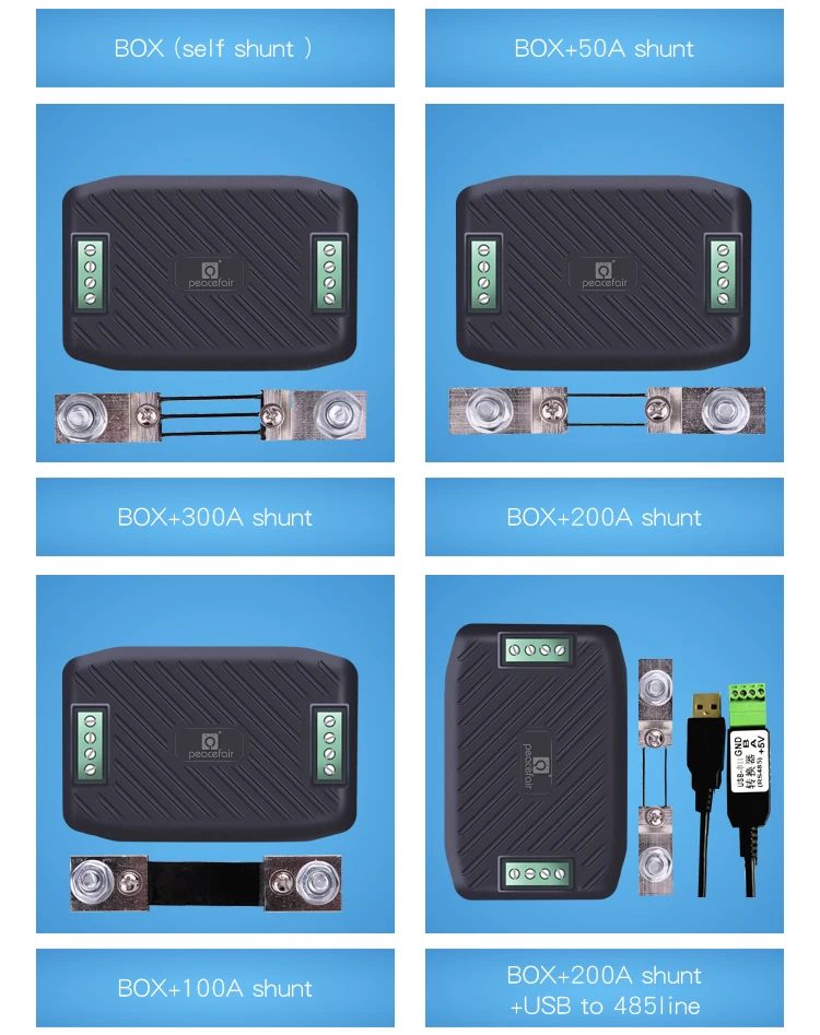 DC 0-300V Corrente Watt Kwh Medidor de