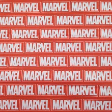 Новая красная нижняя тканая хлопковая ткань английские буквы MARVEL печатная простая хлопковая ткань шитье лоскутное DIY рубашка одежда